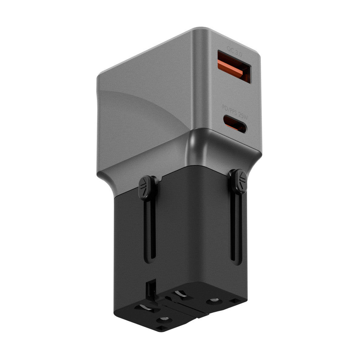 Energea TravelWorld Universal 1 Adet 25W Type-C ve 1 Adet 18W USB 3.0 Çıkışlı Hızlı Şarj Aleti